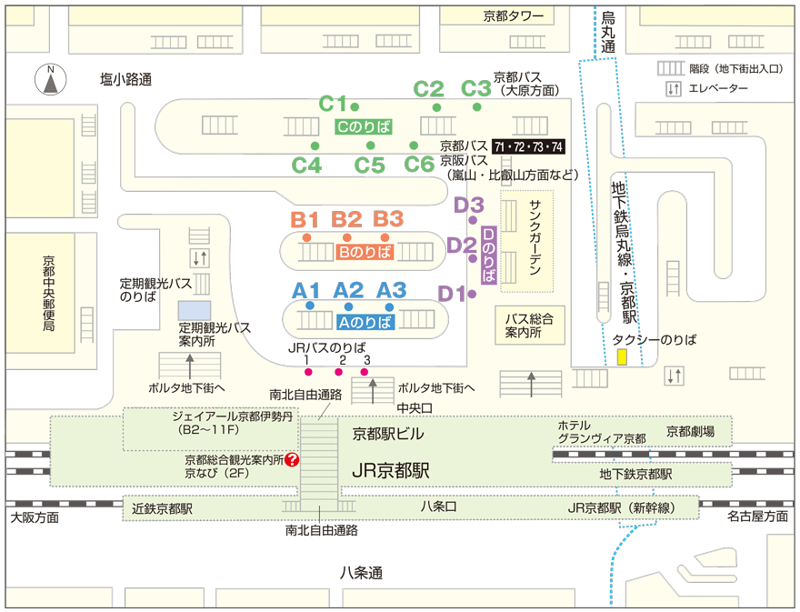 京都駅バス乗り場